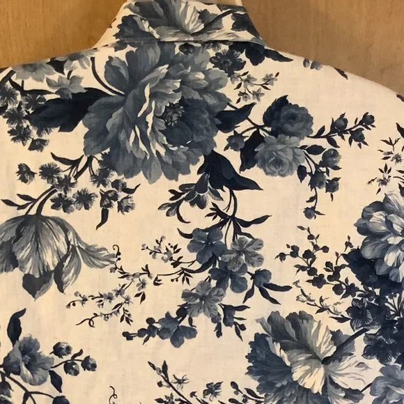 EUC Southern Lady Blue Floral Blazer Size:  13/14 (Juniors) - Picture 4 of 7